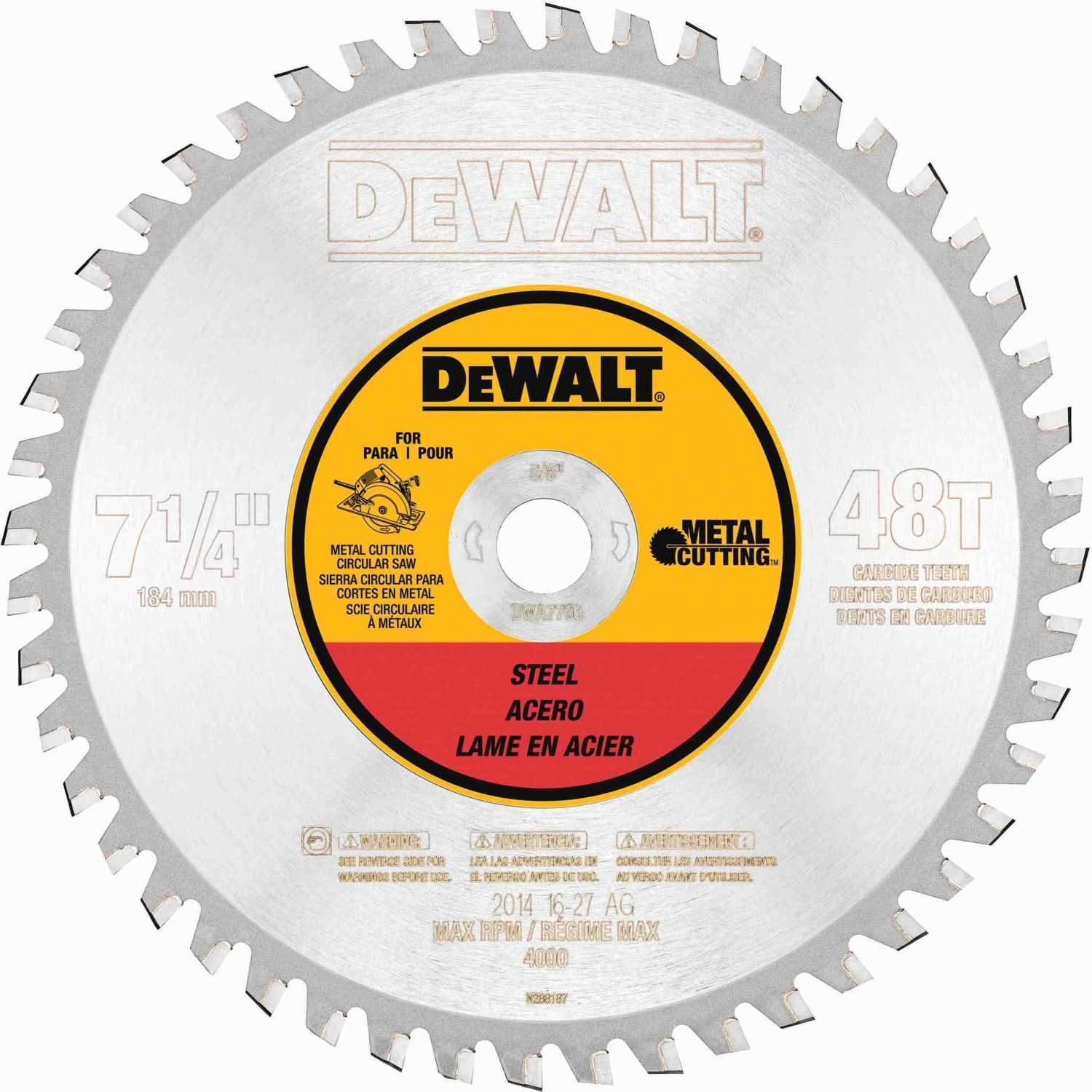 Dewalt DWA7766 7-1/4-Inch 48T Ferrous Metal Cutting 5/8-Inch Arbor