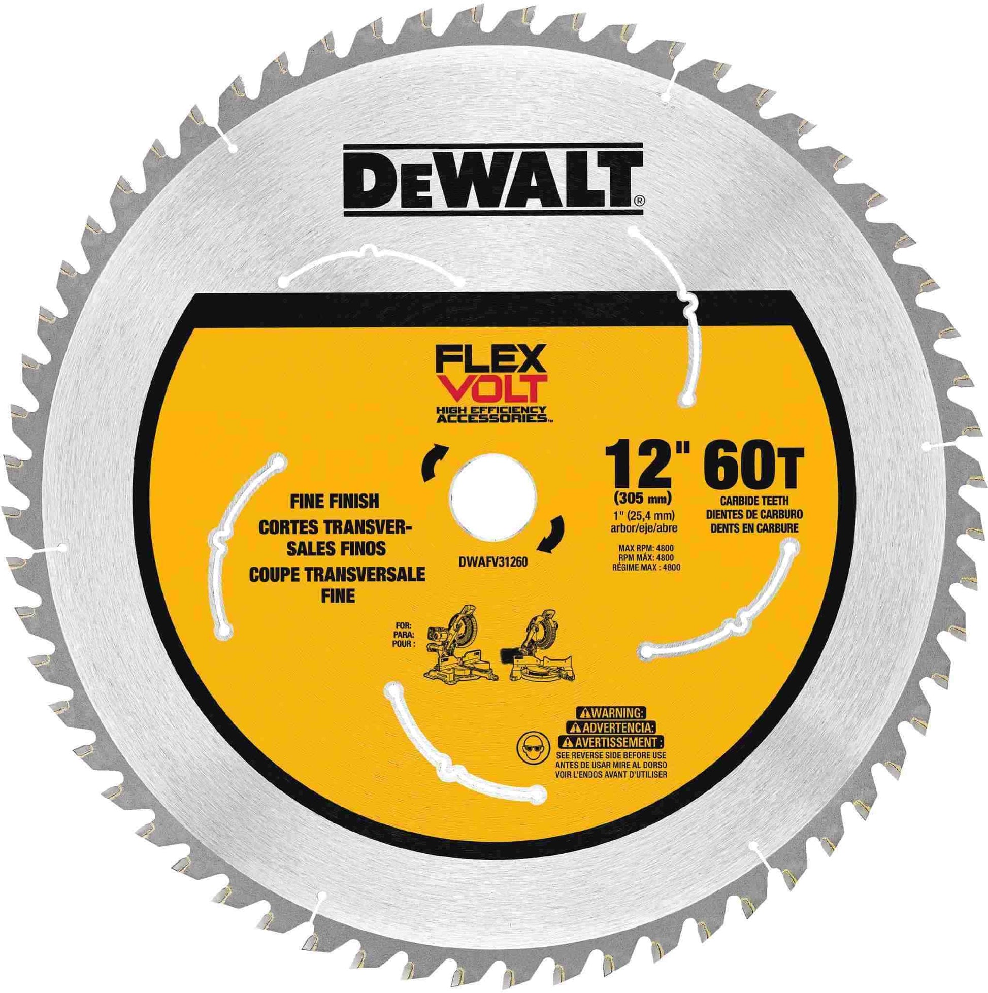Dewalt DWAFV31260 12 in. 60-Tooth Miter Saw blade