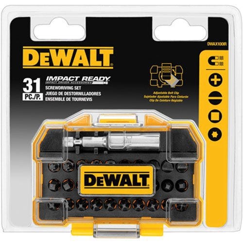 DeWalt DWAX100IR Impact Ready Extra Small Tough Case Set, 31-Pieces