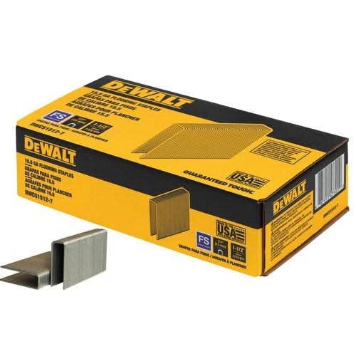 DeWalt DWCS1512-7 15.5 Gauge, 1/2-Inch Crown, 1-1/2-Inch Hardwood Flooring Staples - 7.7M QTY