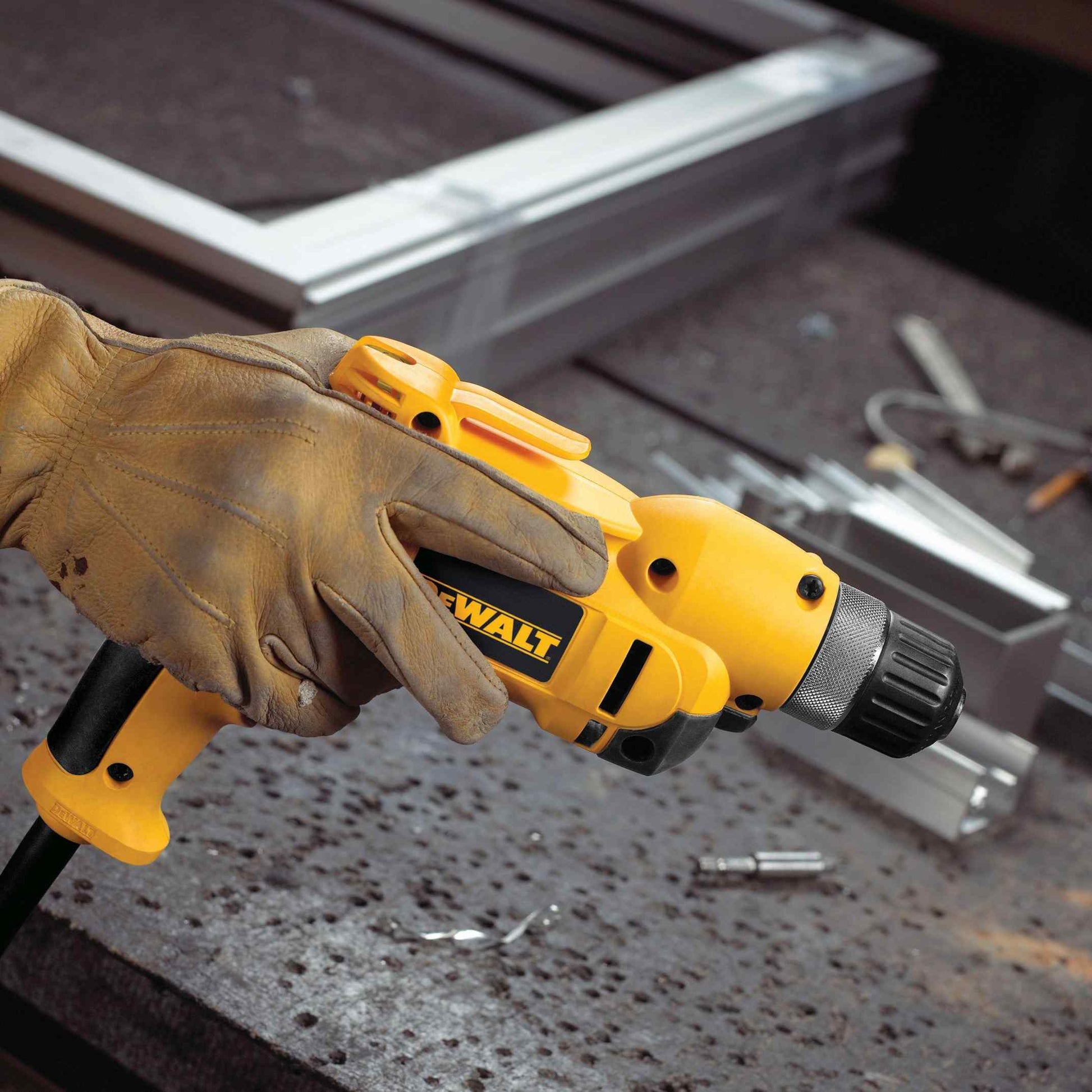DeWalt DWD110K 3/8" (10mm) VSR Pistol Grip Drill Kit with Keyless Chuck