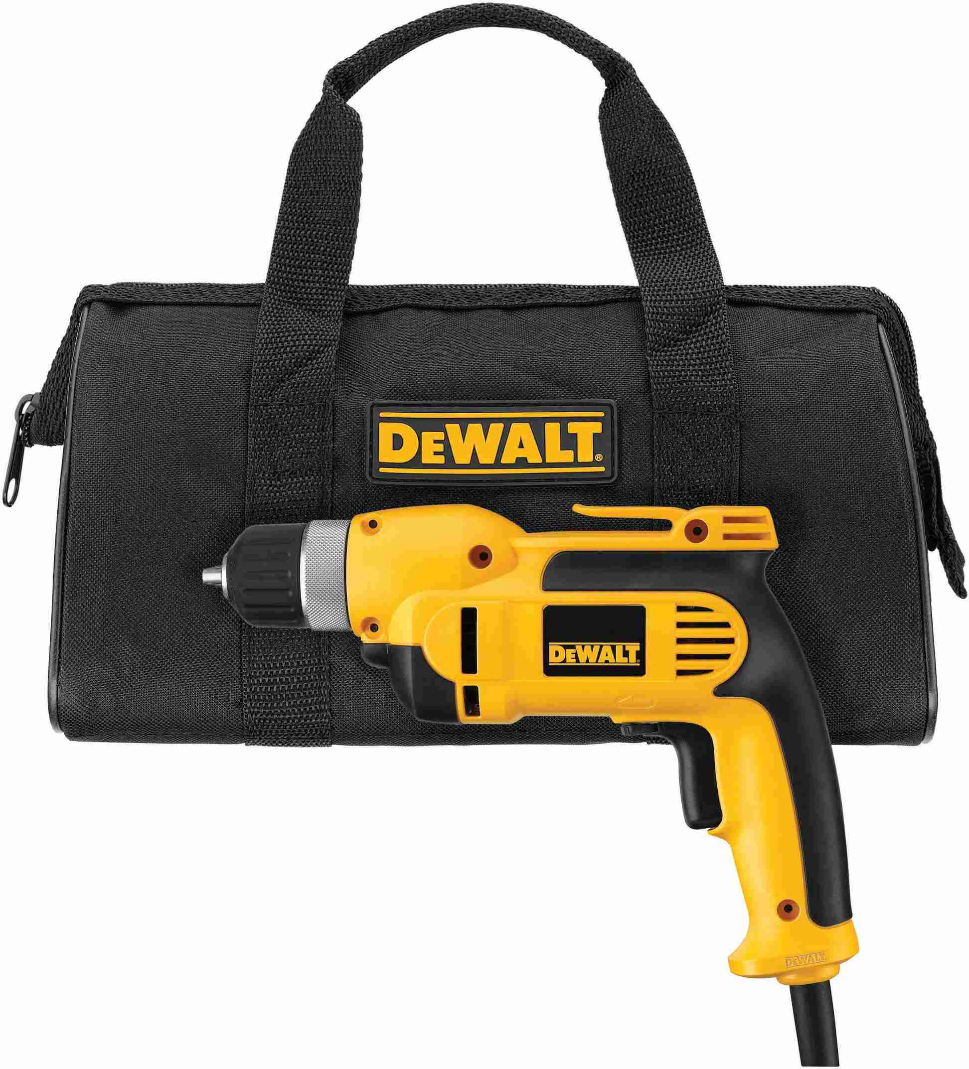 DeWalt DWD110K 3/8" (10mm) VSR Pistol Grip Drill Kit with Keyless Chuck