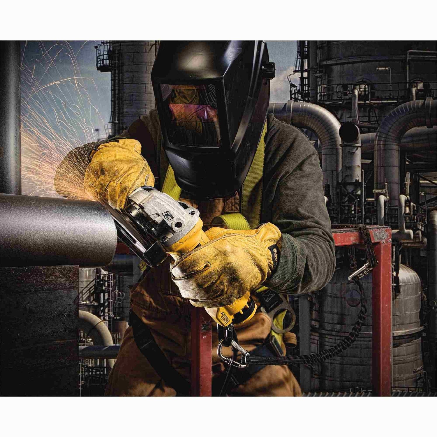 Dewalt DWE4222N 4.5" Small Angle Paddle Switch Angle Grinder with Brake and No-Lock On