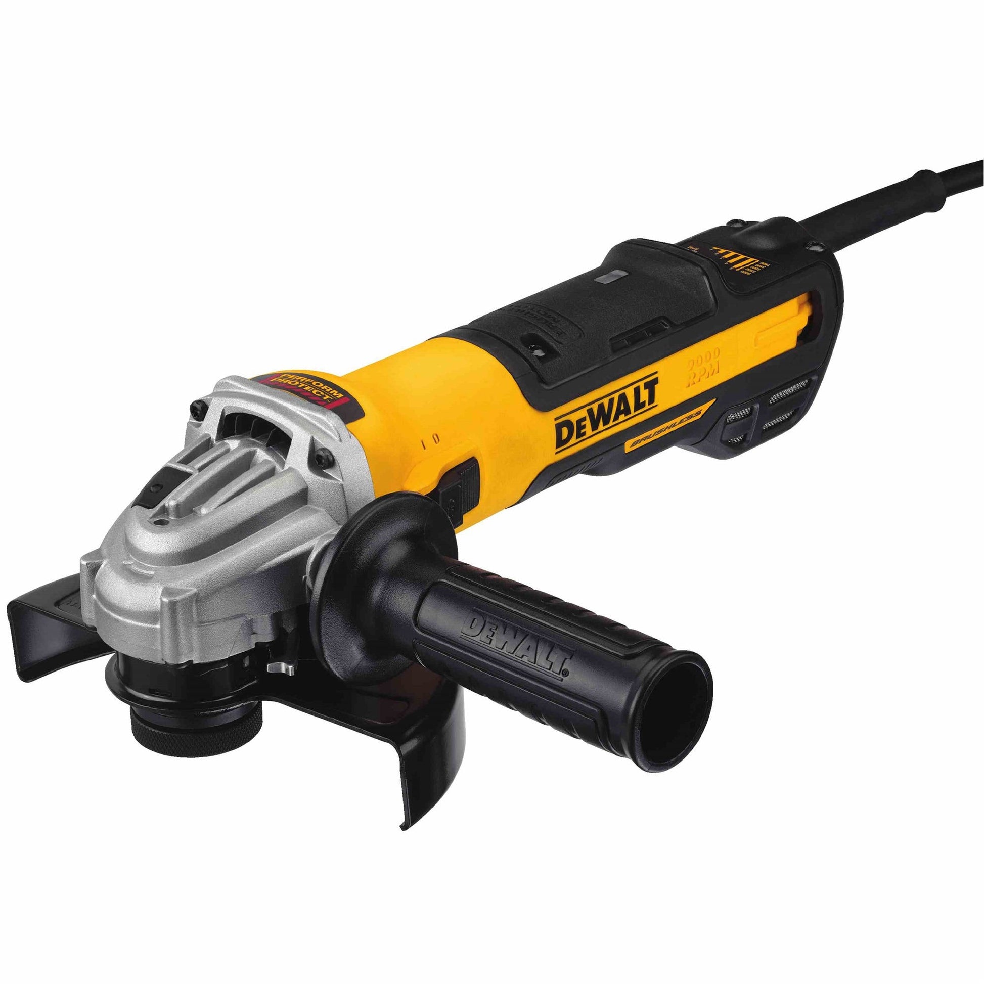 DeWalt DWE43240VS 5" / 6" Brushless Small Angle Grinder With Variable Speed Slide Switch And Kickback Brake