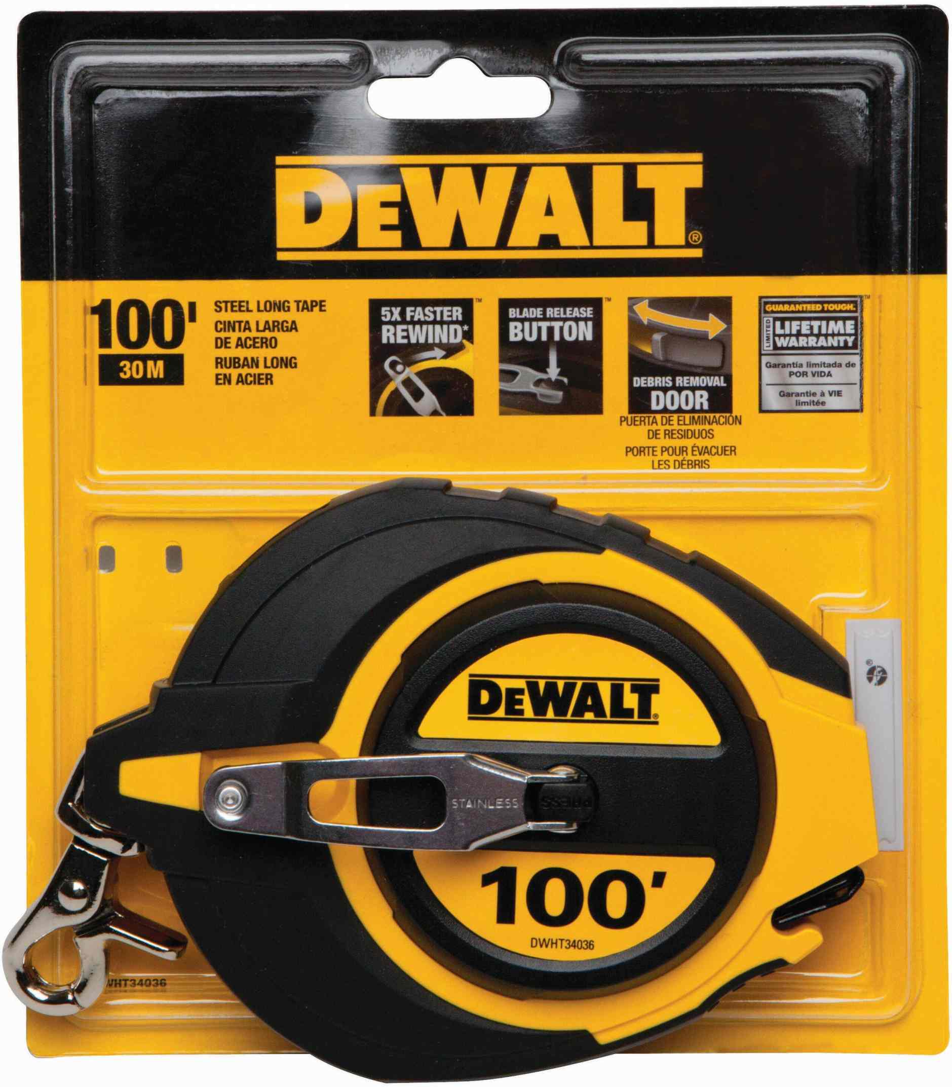 DeWalt DWHT34036 100' Closed Case Long Tape