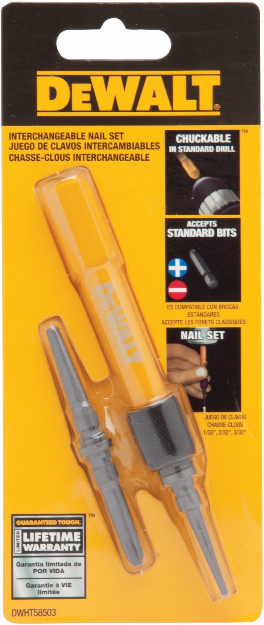 DeWalt DWHT58503 Interchangeable Nail Set