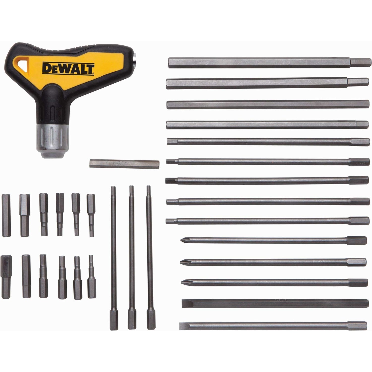 DeWalt DWHT70265 31-Piece Ratcheting T Handle Hex Key Set