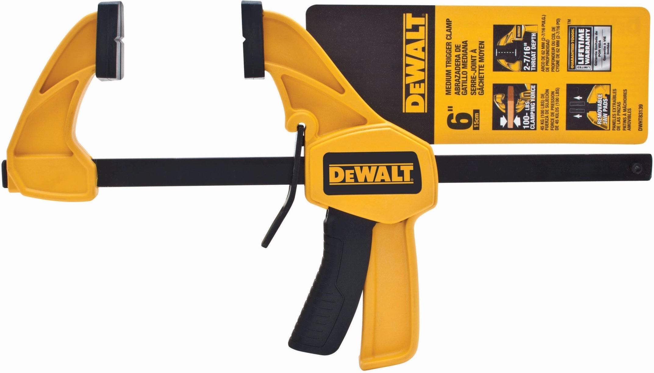 DeWalt DWHT83139 6" Medium Bar Clamp