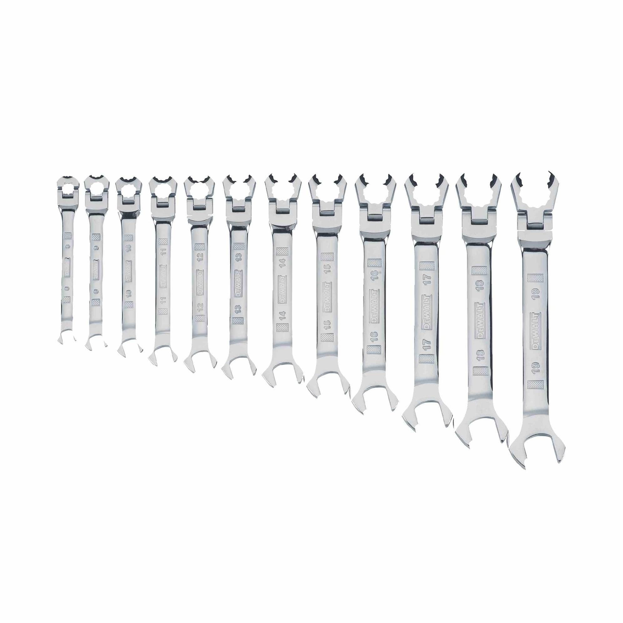 Dewalt DWMT19229 12 Piece Flex Head Ratcheting Metric Wrench Set