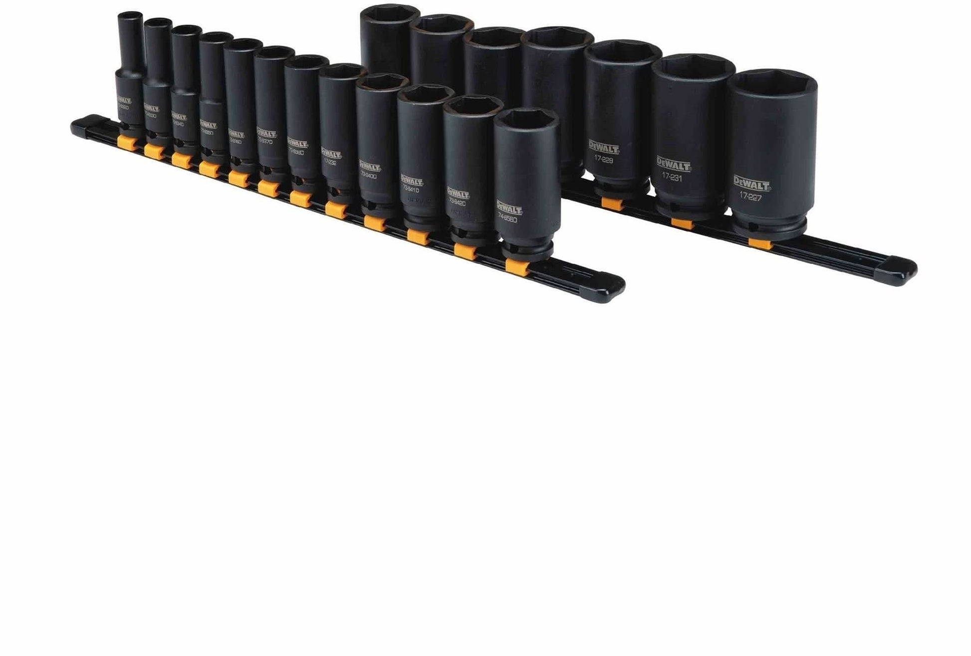 DeWalt 20V MAX XR 1/2" High Torque Impact Wrench 5.0Ah Kit plus 19-Piece 1/2-in Drive Deep 6PT Impact Socket Set