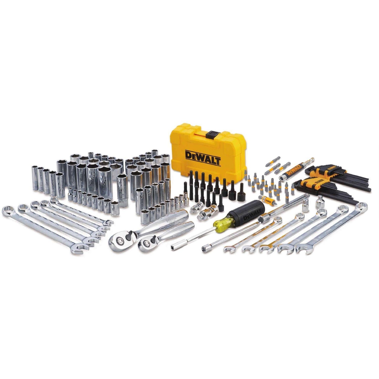 Dewalt DWMT73802 142 Piece 1/4-in & 3/8-in Drive Mechanics Tools Set