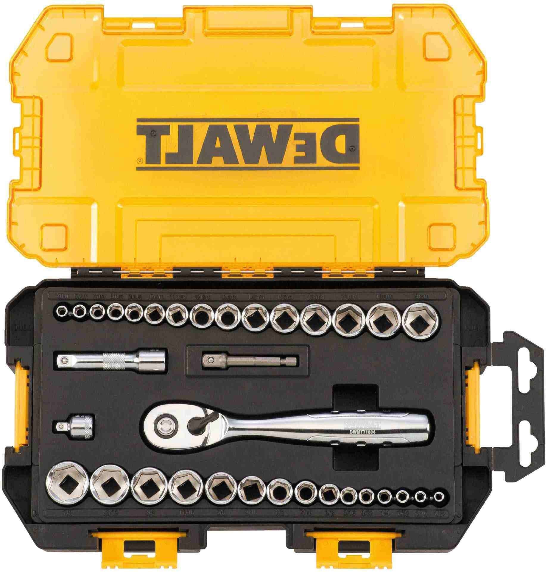 Dewalt DWMT73804 34-Piece 1/4-in & 3/8-in Drive Socket Set