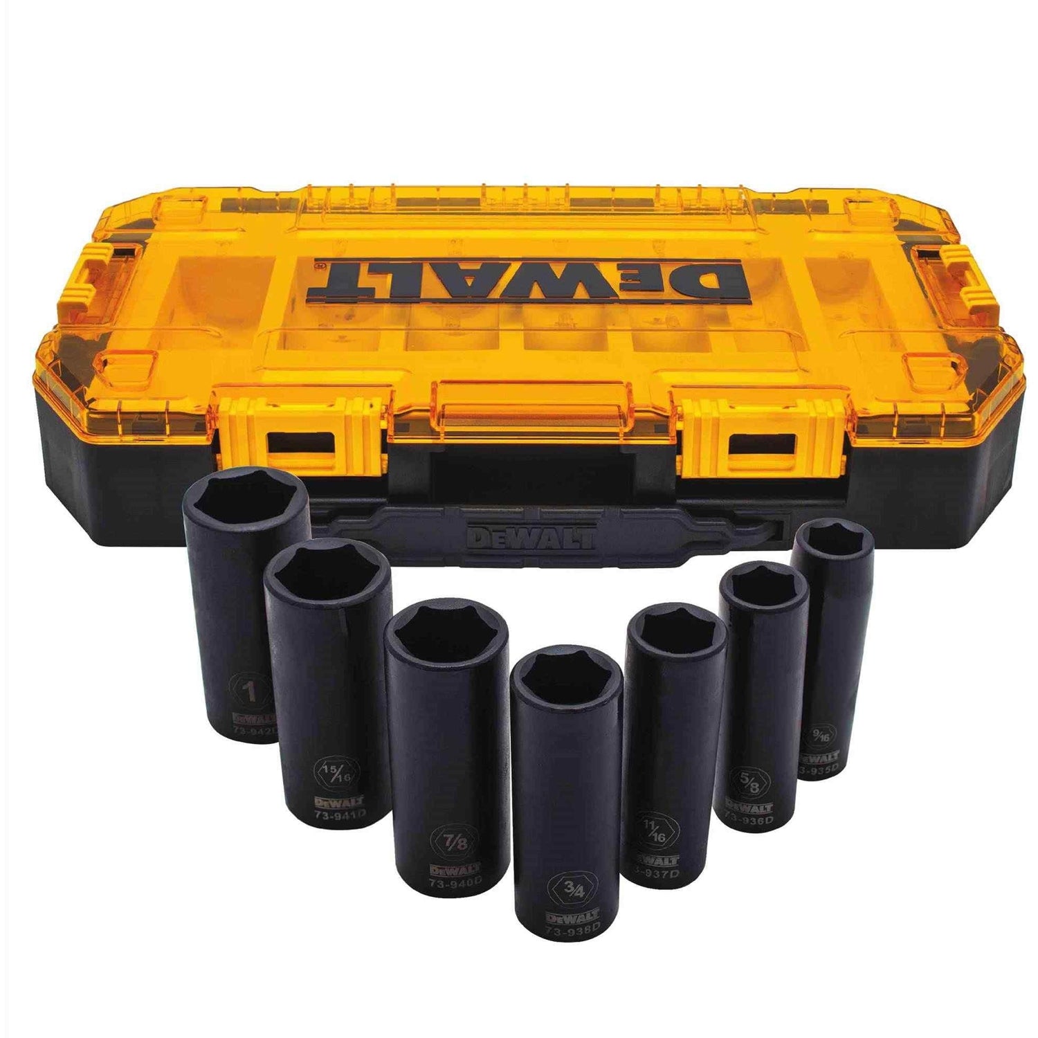 Dewalt DWMT74736 7 Piece 1/2-in Drive Deep Impact Socket Set