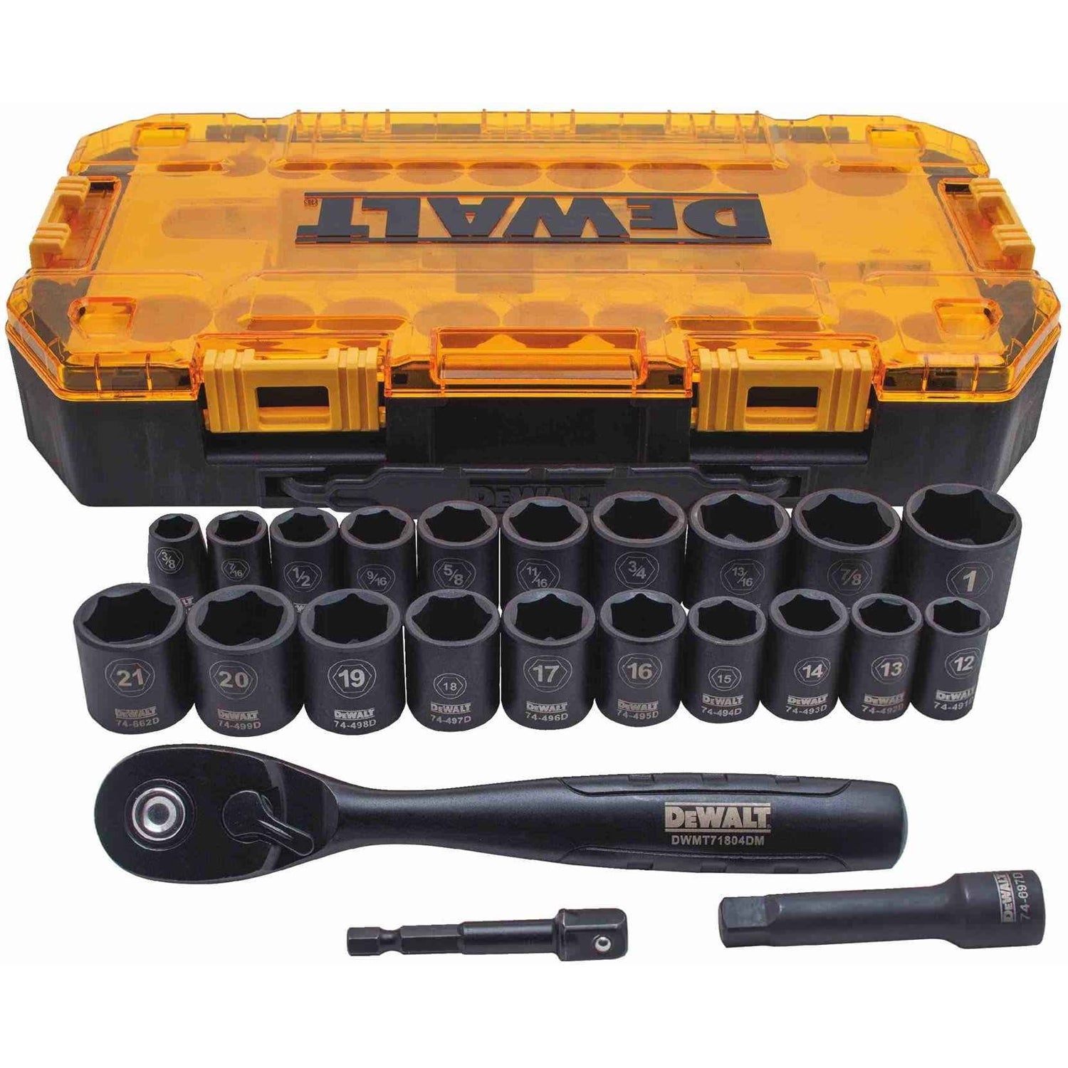 Dewalt DWMT74738 23 Piece 3/8-in Drive Deep Combination Impact Socket Set