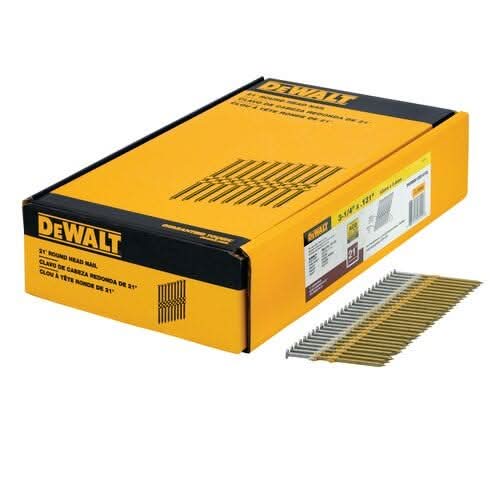 DeWalt DWRHS12D131G 3-1/4-Inch x .131-Inch Plastic Collated 21 degree Smooth Galvanized Full Round Head Nail 2,000-Pack