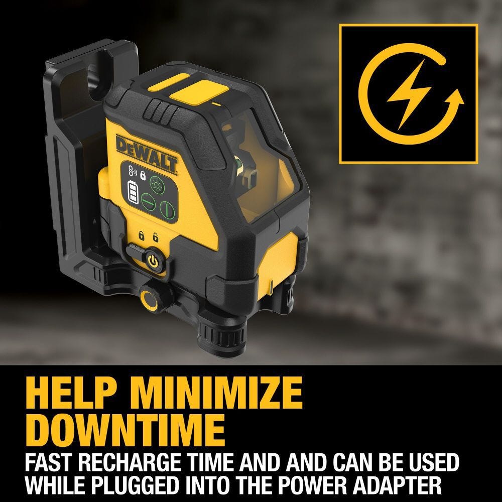 DeWalt DCLE14201RB USB Rechargeable Red Cross Line Laser Base Kit