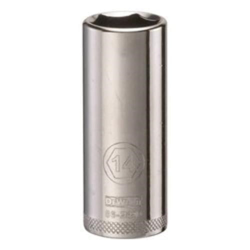 DeWALT DWMT86289OSP 1/4 inch Drive 14 mm 6-Point Deep Socket for automotive and mechanical fastening work