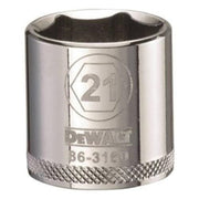 DeWALT DWMT86316OSP 3/8 inch Drive 21 mm 6-Point Socket for automotive and mechanical fastening work