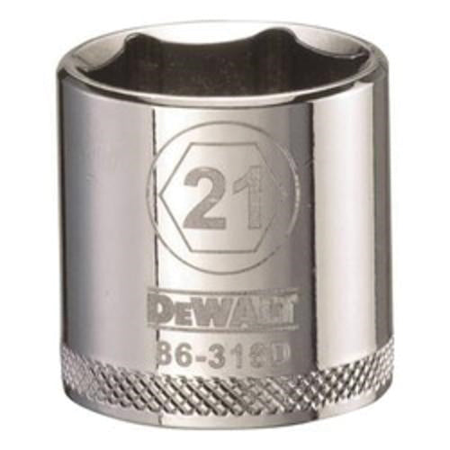 DeWALT DWMT86316OSP 3/8 inch Drive 21 mm 6-Point Socket for automotive and mechanical fastening work