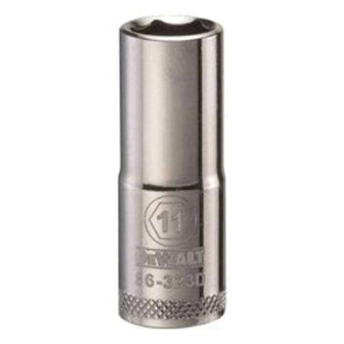 DeWALT DWMT86323OSP 3/8 inch Drive 11 mm 6-Point Deep Socket for automotive and mechanical fastening work