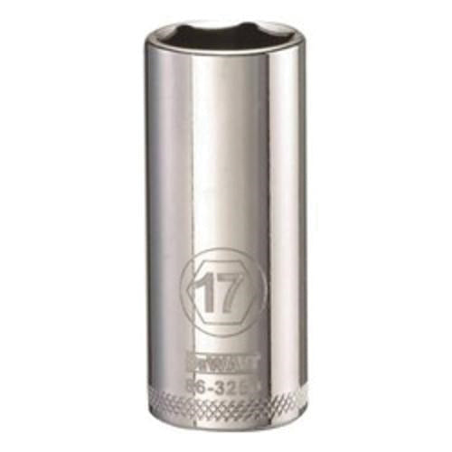 DeWALT DWMT86328OSP 3/8 inch Drive 17 mm 6-Point Deep Socket for automotive and mechanical fastening work