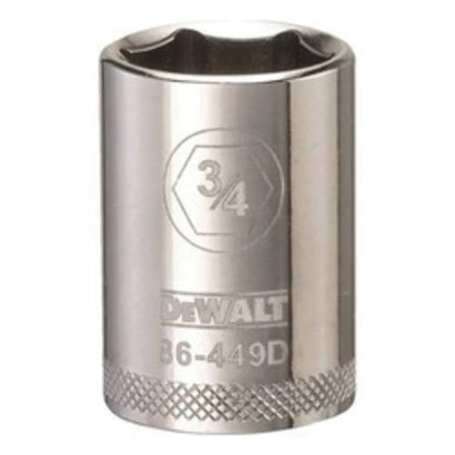 DeWALT DWMT86449OSP 1/2 inch Drive 3/4 inch 6-Point Socket for automotive and mechanical fastening work