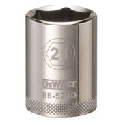 DeWALT DWMT86521OSP 1/2 in. Drive 21 mm 6-Point Socket for 21 mm metric fasteners, chrome hand socket for automotive and mechanical work