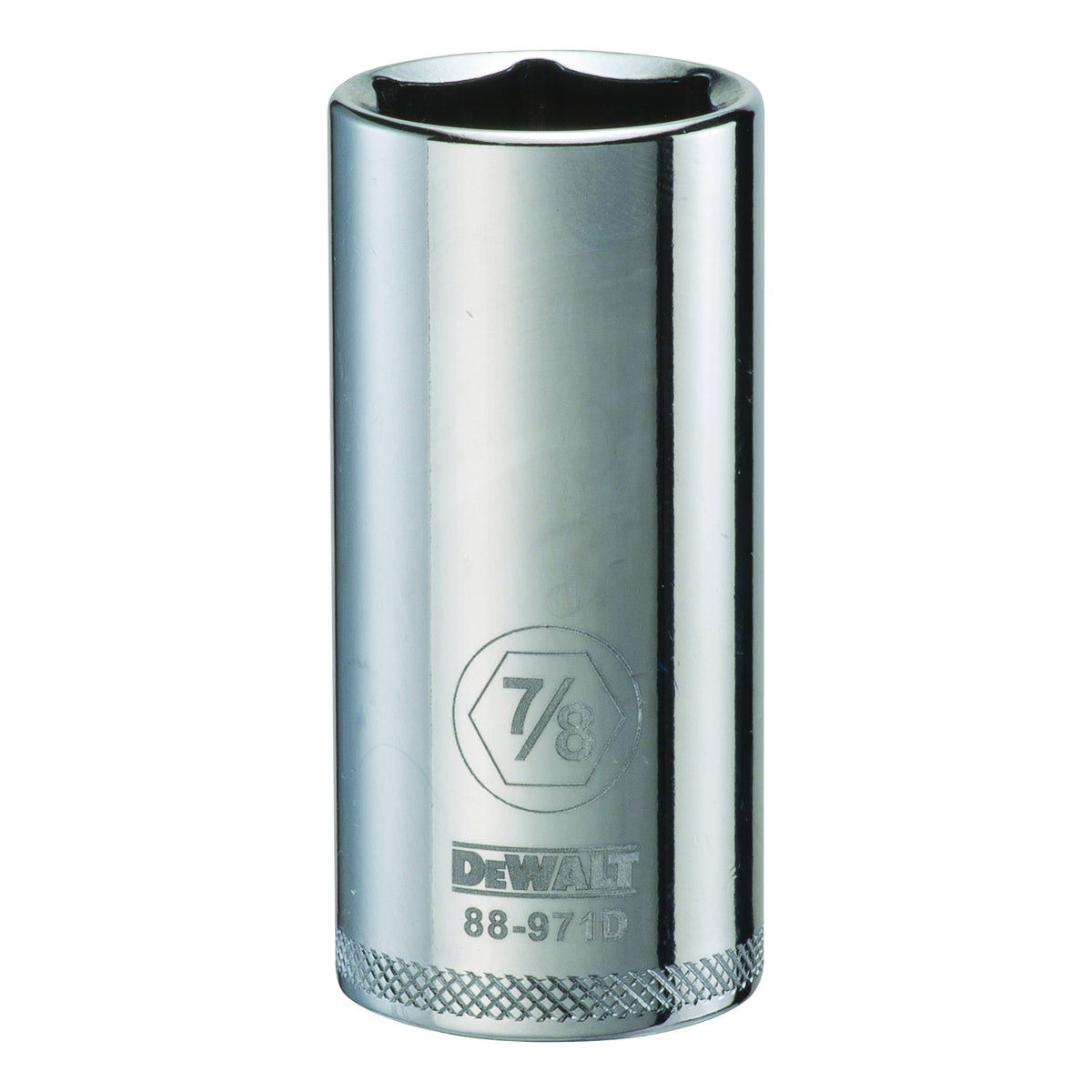DeWALT DWMT88971OSP 3/8 in. Drive 7/8 in. 6-Point Deep Socket for 7/8 in. SAE fasteners, chrome hand socket for automotive and mechanical work