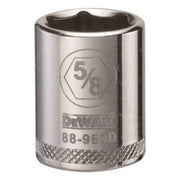 DeWALT DWMT88980OSP 3/8 in. Drive 5/8 in. 6-Point Socket for 5/8 in. SAE fasteners, chrome hand socket for automotive and mechanical work