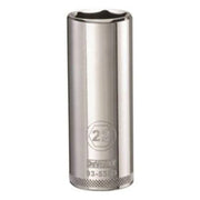 DeWALT DWMT93536OSP 1/2 in. Drive 22 mm 6-Point Deep Socket for 22 mm metric fasteners, chrome hand socket for automotive and mechanical work