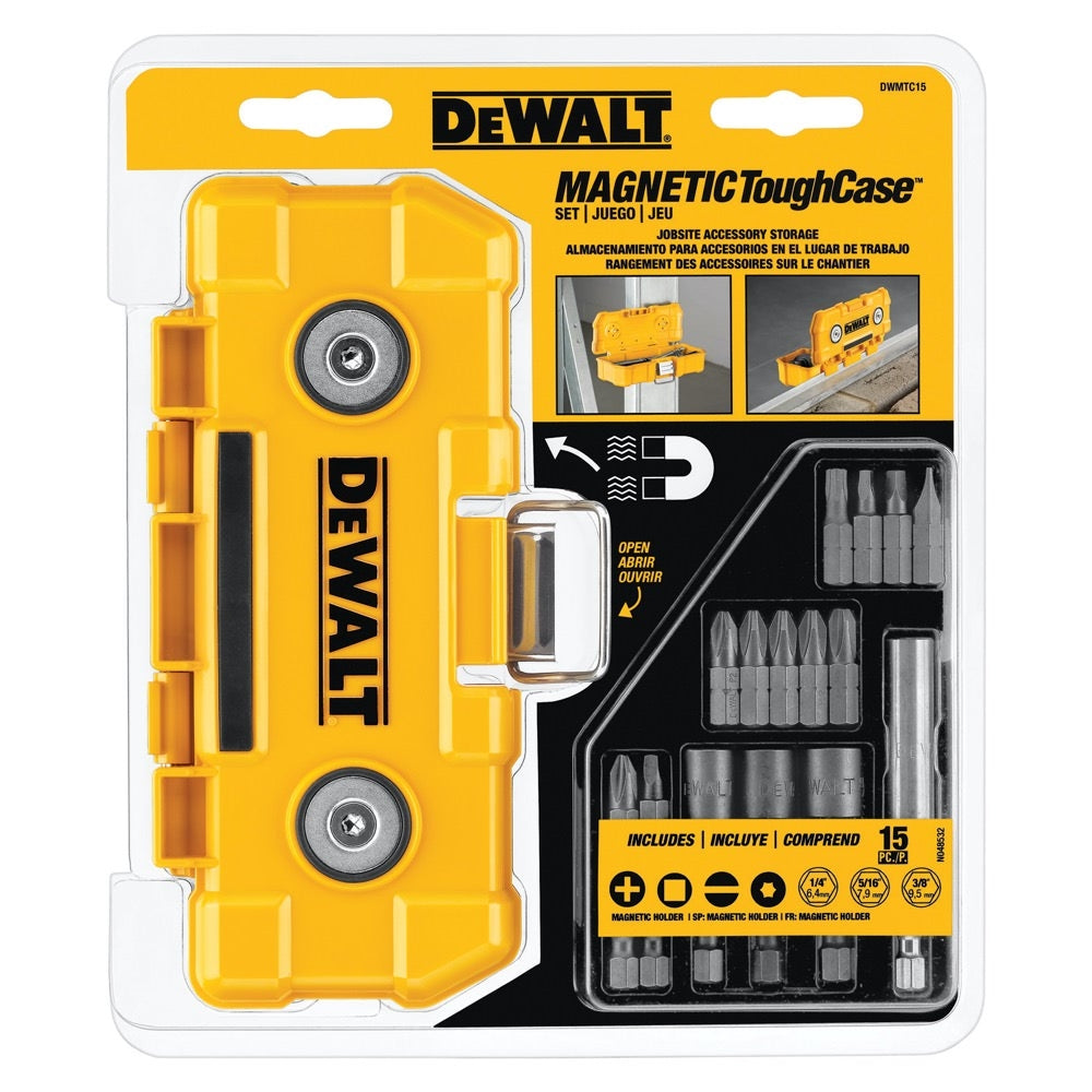 DeWalt DWMTC15 Magnetic Toughcase Container, 15-Pieces