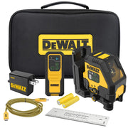 DeWalt DCLE14201G USB Rechargeable Green Cross Line Laser Kit