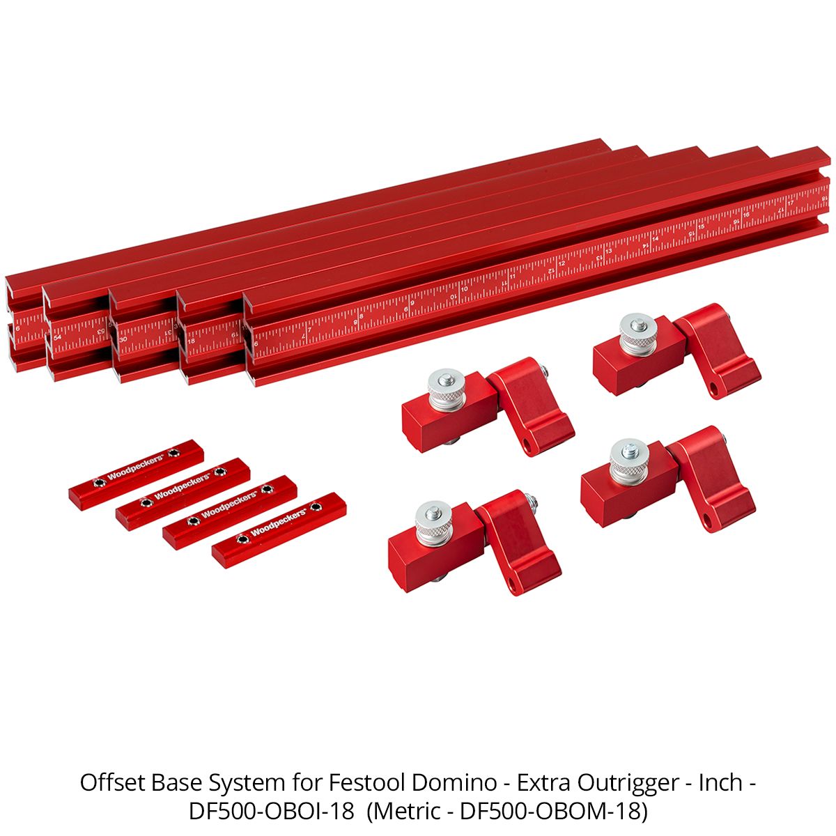 Woodpeckers DF500-OBOM-18 OFFSET Base System for Festool Domino (Metric) - Extra Outrigger