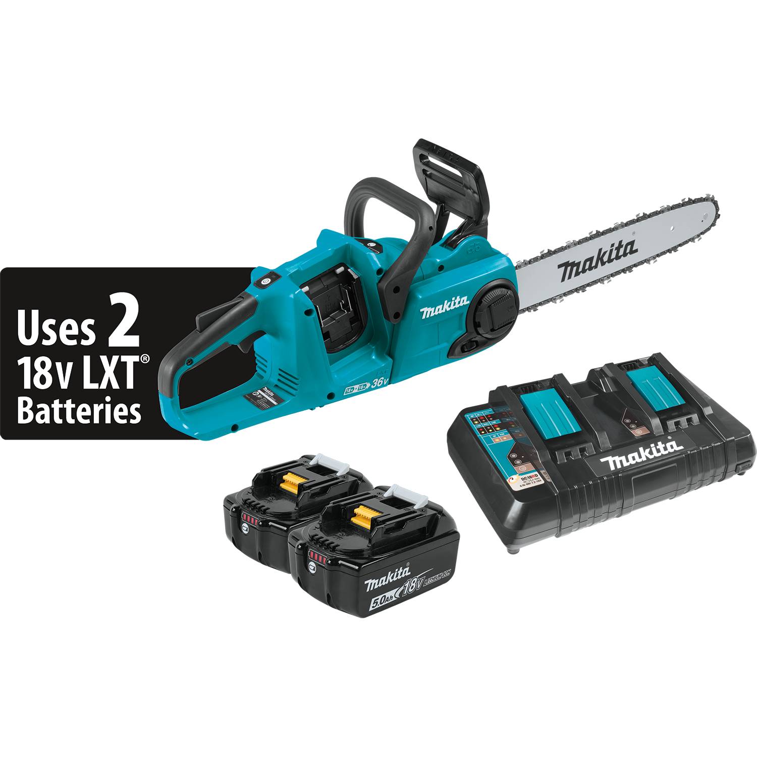 Makita XCU03PT 36V (18V X2) LXT Brushless 14" Chain Saw Kit (5.0Ah)