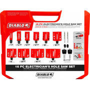 Diablo DHS16SEL 16-Piece Electrician's Bi-Metal Hole Saw Set