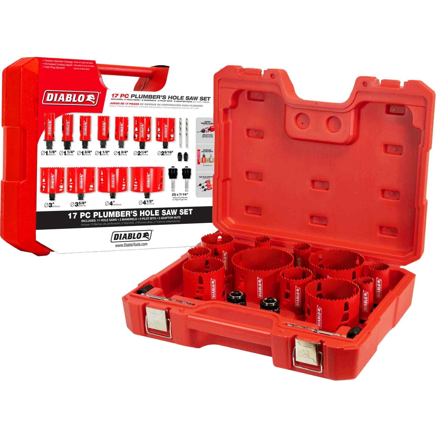 Diablo DHS17SPL 17-Piece Plumber's Bi-Metal Hole Saw Set