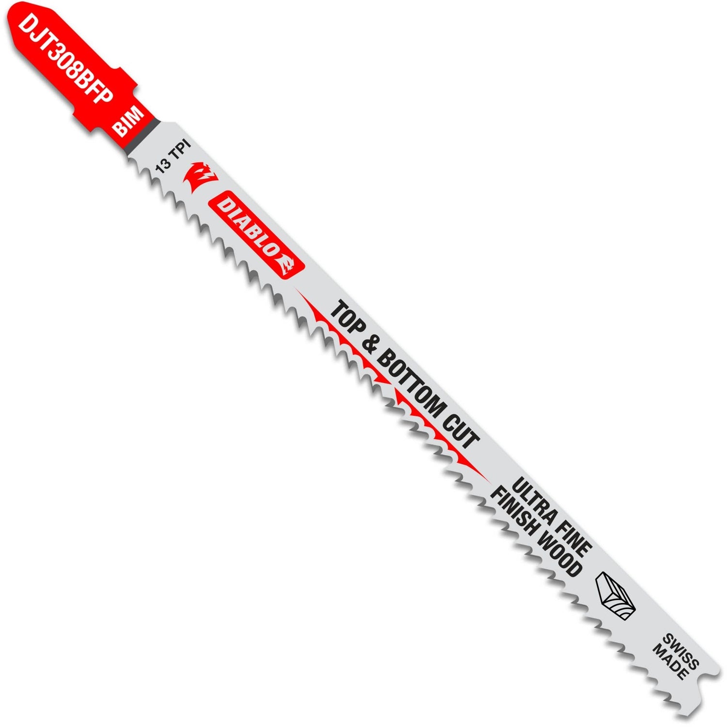 Diablo DJT308BFP5 4-5/8-Inch 13 TPI Bi-Metal T-Shank Jig Saw Blades for Ultra Fine Finish, 5-Pack