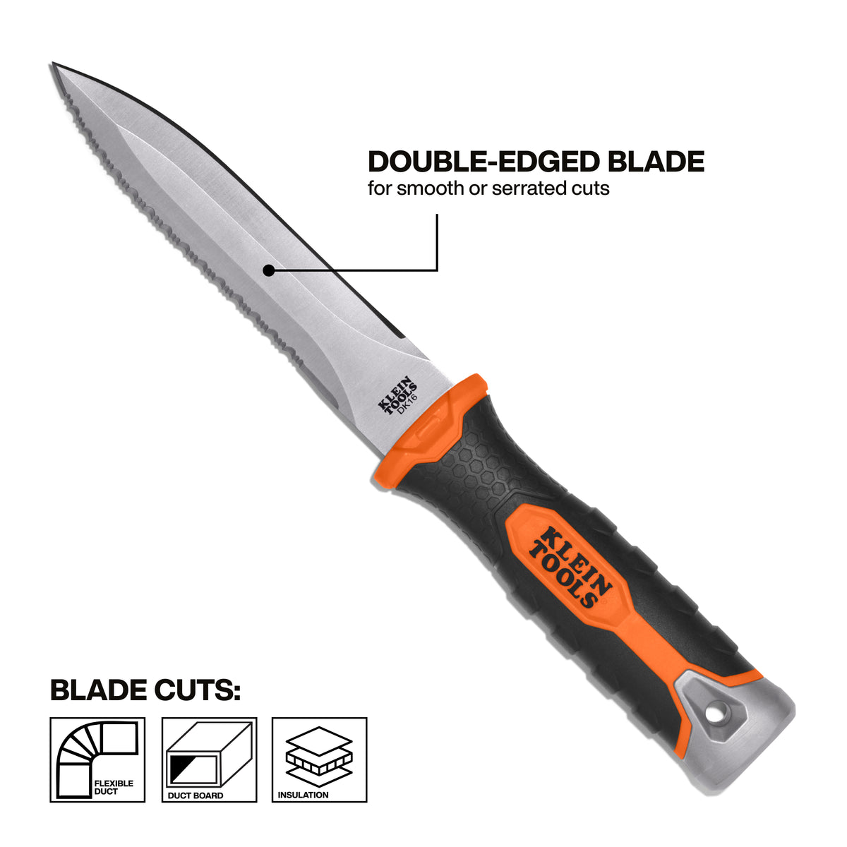 Klein DK16 duct knife reinforced steel tang