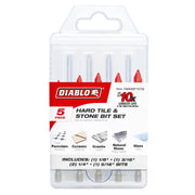 Diablo DMANSP1070S 5-Piece Hard Tile & Stone Carbide Tipped Drill Bit Set