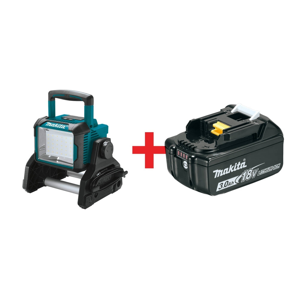 Makita 18V LXT 3,000-Lumen/Corded Work Light with 18V 3.0Ah Battery