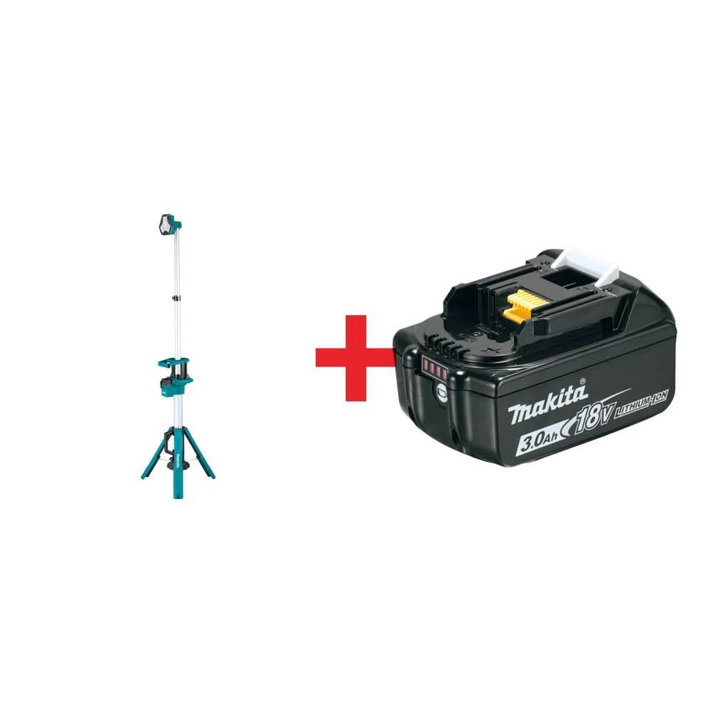 Makita 18V LXT Lithium-Ion Tower Work Light, Light Only with 18V 3.0Ah Battery