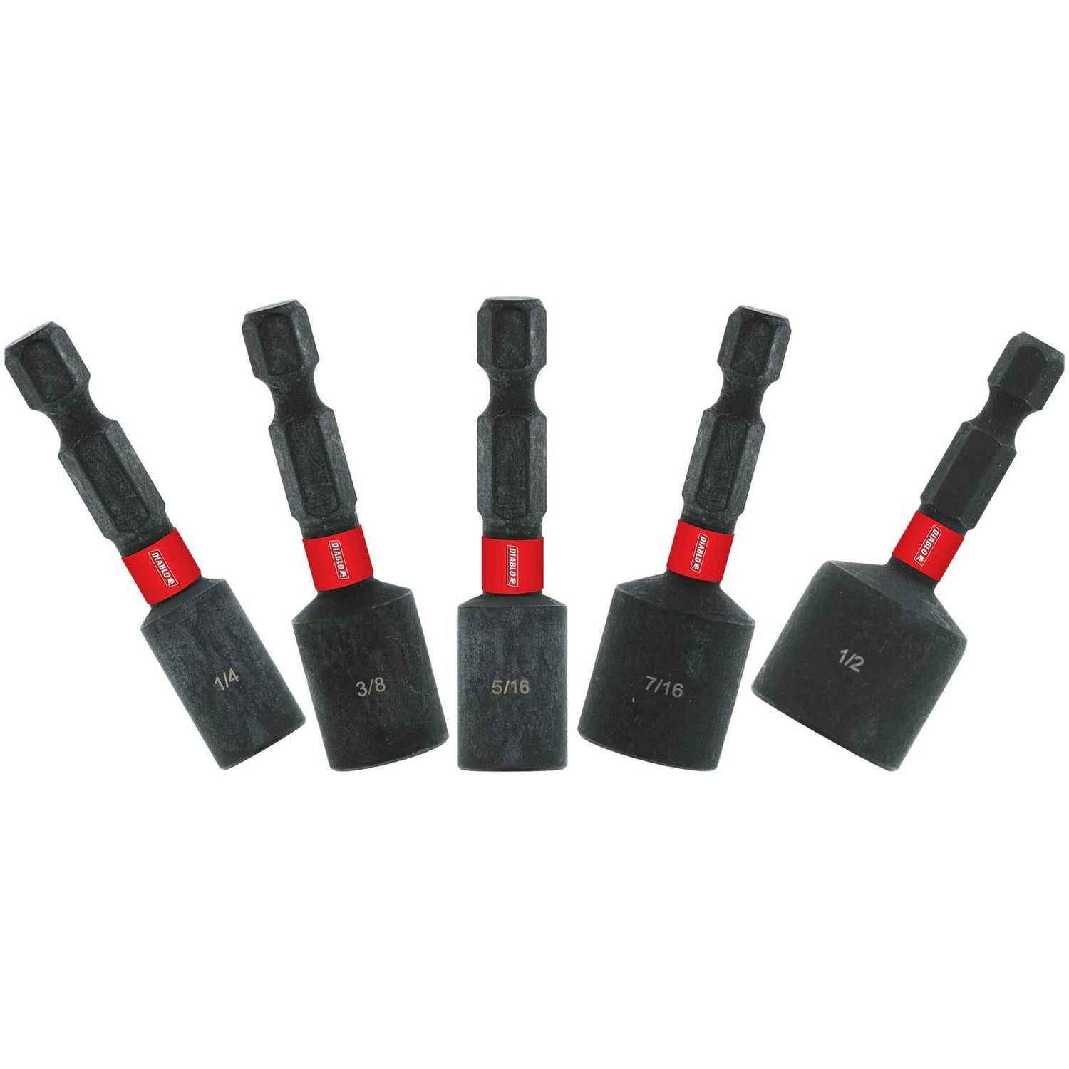 Diablo DNTSS-S5 1-7/8 Inch Magnetic Nut Setter Assorted Pack , 5-Piece