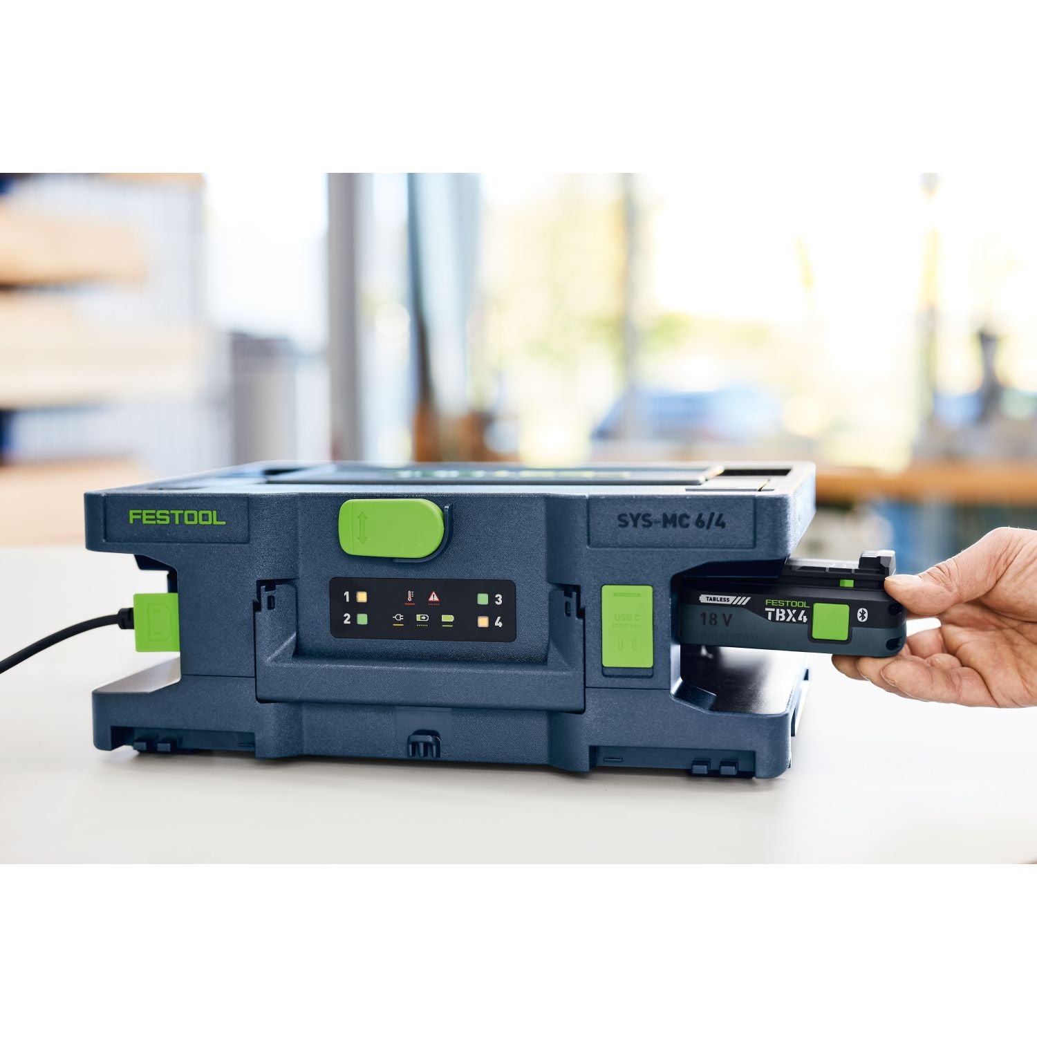 Festool Systainer 6/4 Multi-Bay Rapid Charger for 18V Batteries, SYS-MC (578501)