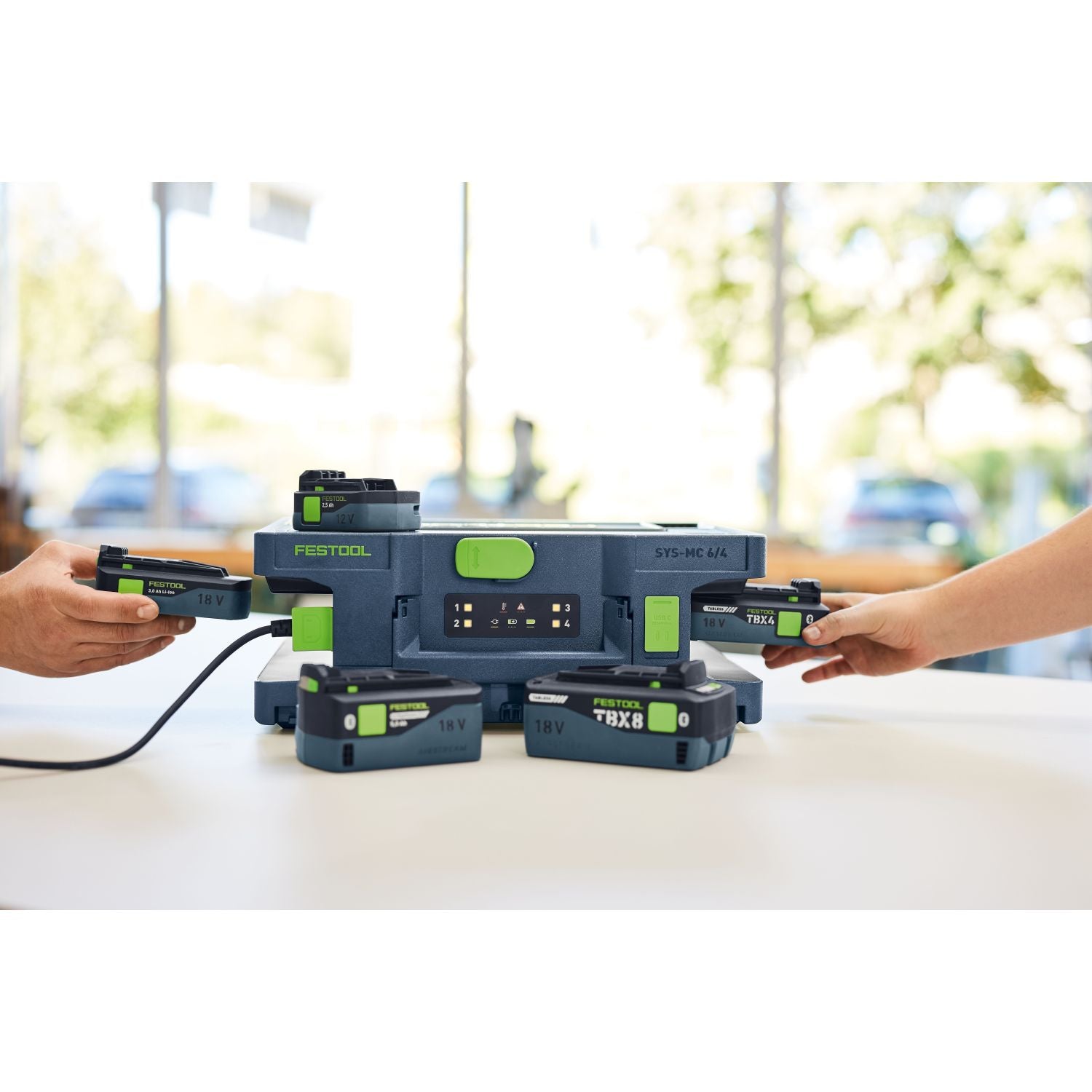 Festool Systainer 6/4 Multi-Bay Rapid Charger for 18V Batteries, SYS-MC (578501)