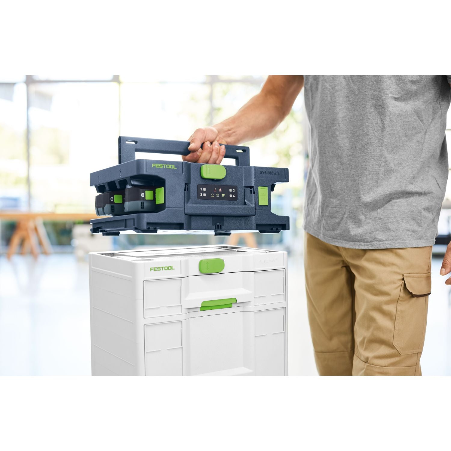 Festool Systainer 6/4 Multi-Bay Rapid Charger for 18V Batteries, SYS-MC (578501)