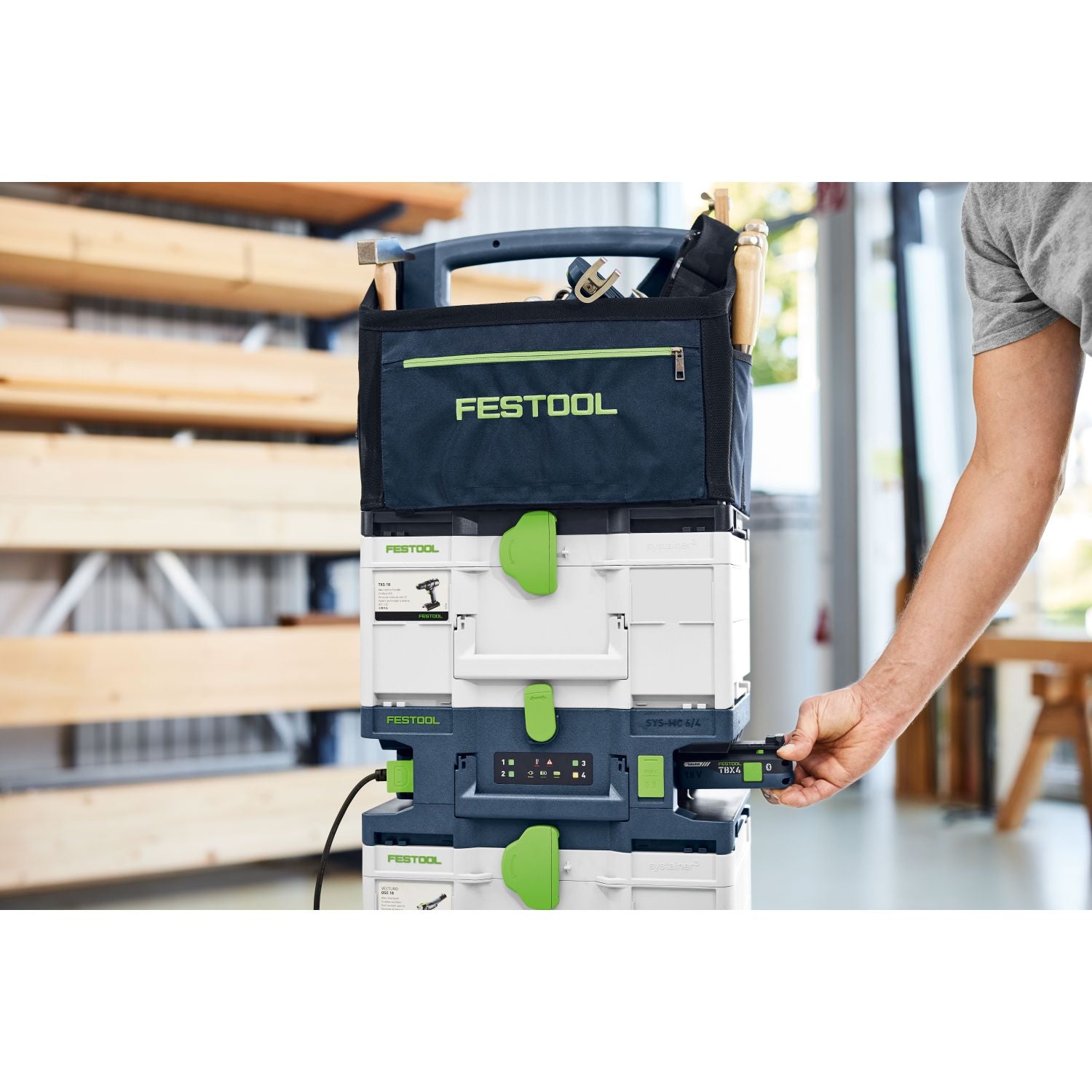 Festool Systainer 6/4 Multi-Bay Rapid Charger for 18V Batteries, SYS-MC (578501)