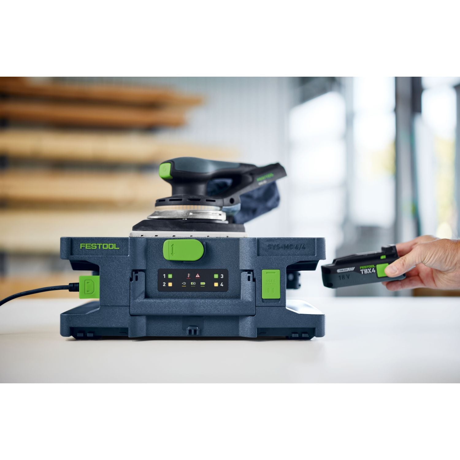 Festool Systainer 6/4 Multi-Bay Rapid Charger for 18V Batteries, SYS-MC (578501)