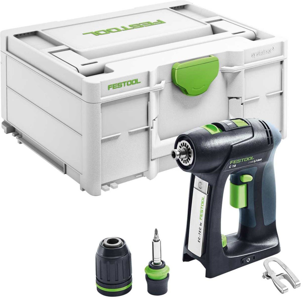 Festool 577620 C 18 Cordless Drill BASIC, Tool Only, Systainer3