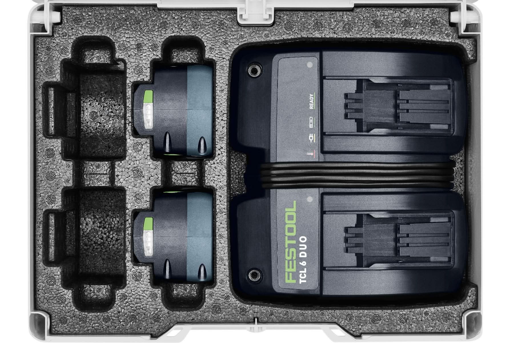 Festool 577079 Dual 5.0Ah Batteries and TCL 6 DUO Charger Energy