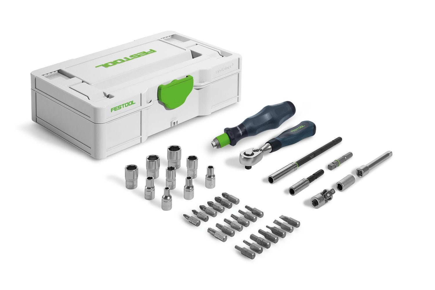Festool 578112 Metric Ratchet and Socket Set SYS3 S 76-1/4"-CE RA